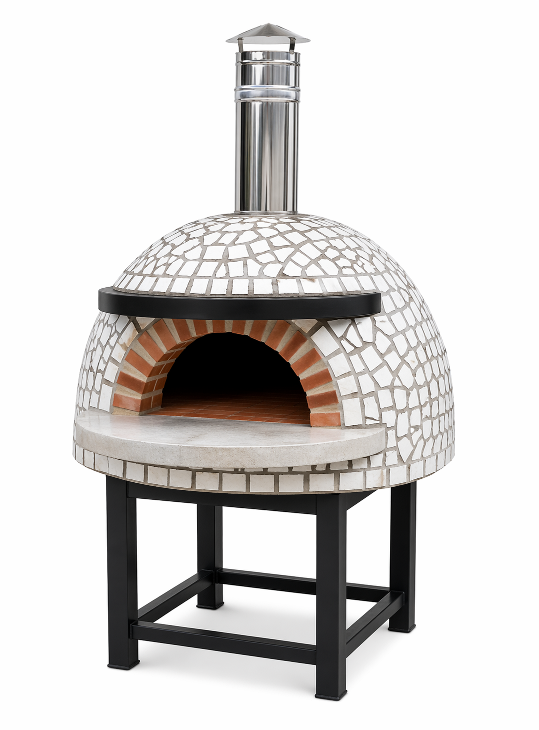 Weisser-Pizzaofen-Weisser-Hintergrund